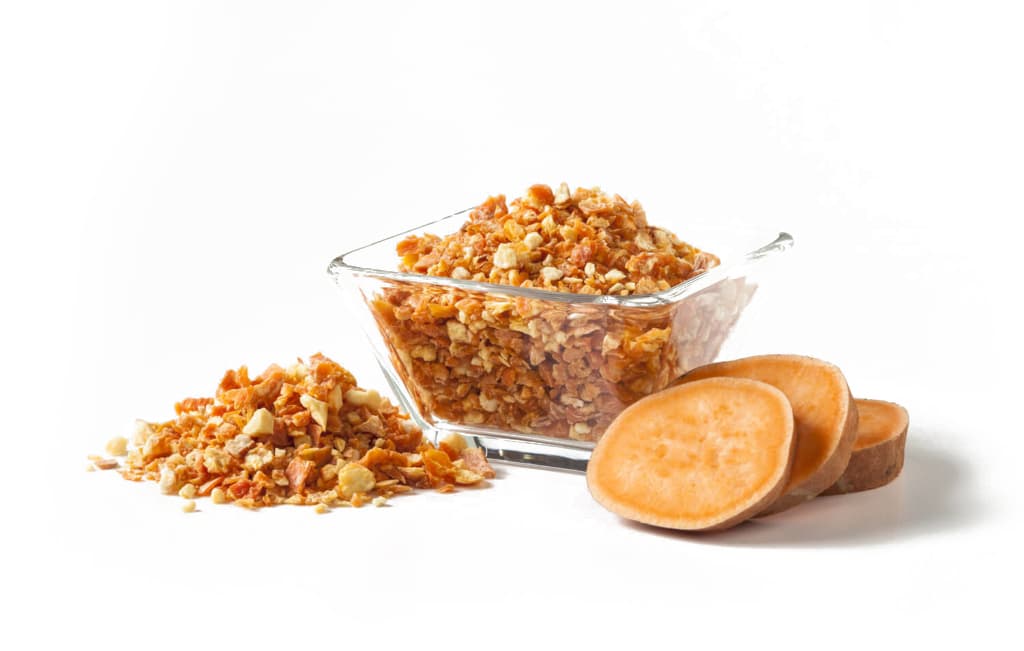 MicroDried® Sweet Potato and Organic Sweet Potato Cubes, Sliced, Fragments and Powder