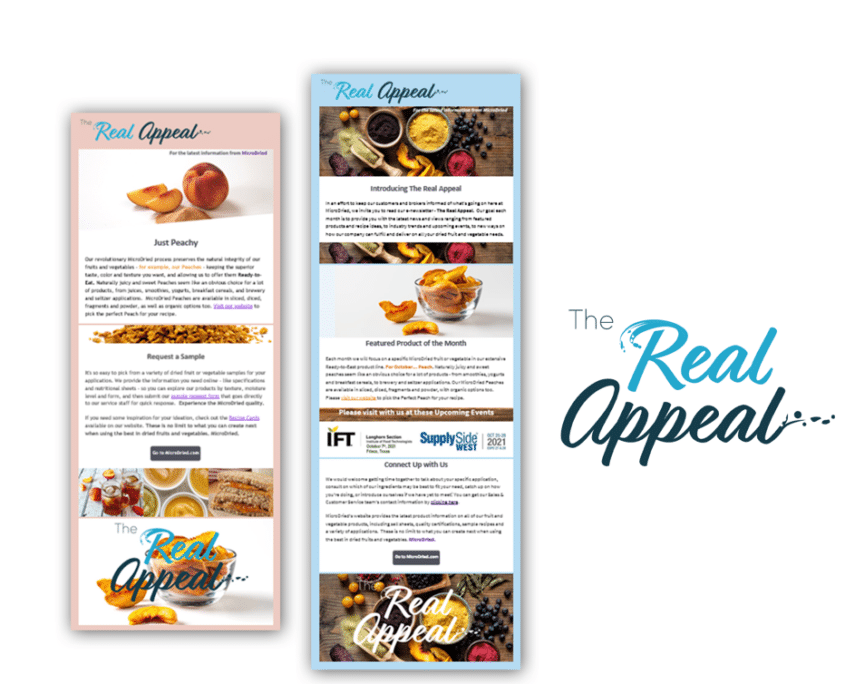 MicroDried Real Appeal e-news